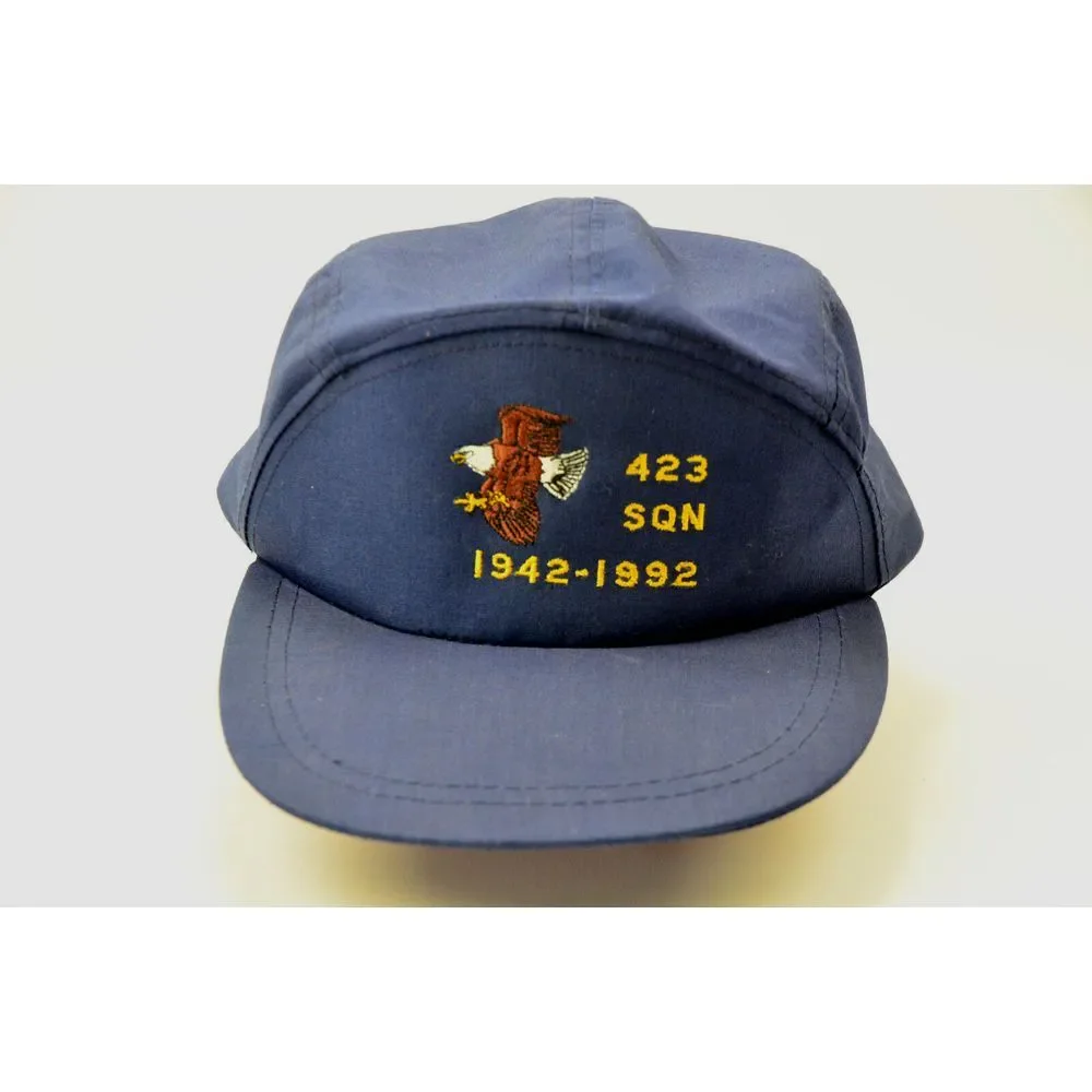 Vintage 423-SQN Fifty‎ Years 1942 - 1992 Navy Blue Snapback Hat Cap